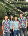 Lil' Man Tuileries Shirt - Navy Tulips / French Florals