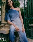 Luna Toga Pants Set - Ombre Blue