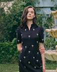 Chevonne Bejewelled Cheongsam - Black / Ice Blue