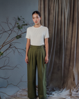 Kaze Khaki Pants- Olive/ Beige