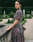Gigi Pleated Maxi Cheongsam - Sakura