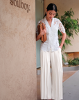 Penelope Pleated Pants - Pink Lilac/ Black/ Cream