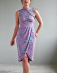 Signature Lace Cheongsam (Knee Length) - Lilac