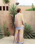 Fern Forest Silk Shirt - Green / Lilac