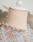 Roxette Tweed Skirt Set - Tangerine/ Turquoise