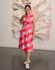 Bloom Convertible Cut-Out Cheongsam - Pink/Blue