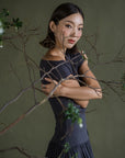 Ori Modal Maxi Dress - Charcoal Grey / Black