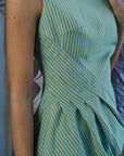 Gara Asymetrical Top - Gingham / Stripes