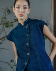 Sora Asymmetrical Denim Top