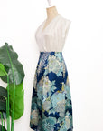 Crystal Pleated V-Neck Top