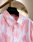 Kei Men's Shirt - Crimson / Blue