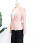 Nola Tailored Blazer - Blush Pink / White / Navy