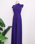 Ava Maxi Jumpsuit - Black / Royal Purple (Pre-Order)