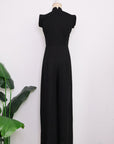 Ava Maxi Jumpsuit - Black / Royal Purple (Pre-Order)
