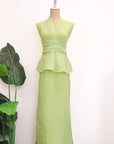 Viola Textured Maxi Skirt Set - Lime