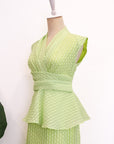 Viola Textured Maxi Skirt Set - Lime