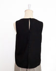 Signature French Tuck Top ( Round neck / V-neck ) - White / Black