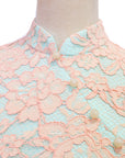 Signature Lace Cheongsam (Knee Length) - Peach (Pre-Order)