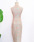 Signature Lace Cheongsam (Knee Length) - Peach (Pre-Order)