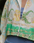 Breeze Throwover Jacket - Abstract Botanical / Pastel Paisley
