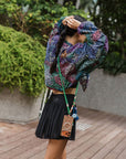 Breeze Throwover Jacket - Abstract Botanical / Pastel Paisley