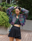 Breeze Throwover Jacket - Abstract Botanical / Pastel Paisley
