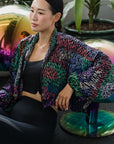 Breeze Throwover Jacket - Abstract Botanical / Pastel Paisley