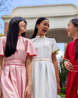 Lil' Signature Cheongsam - White / Red / Pink