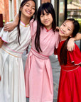 Lil' Signature Cheongsam - White / Red / Pink