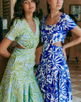 Calypso Midi Dress - Blue Tropics