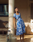 Calypso Midi Dress - Blue Tropics