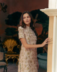 Cadence Shift Cheongsam - Pink Jacquard