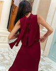 Selah Hi-Low Maxi Dress - Fuchsia / Wine