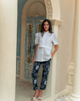 Kelly Convertible Shirt - White / Red / Black