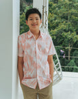 Lil' Man Kei Shirt - Crimson / Blue