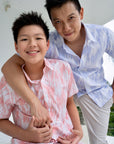 Lil' Man Kei Shirt - Crimson / Blue