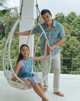 Tuileries Men's Shirt - Navy Tulips / French Florals