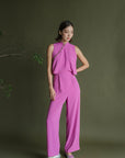 Jess Jumpsuit - Pink Lilac / Cream & Black / Cobalt