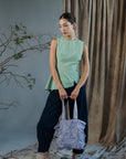 Gara Asymetrical Top - Gingham / Stripes