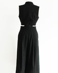 Signature Cut-Out Midi Jumpsuit - Black / Red