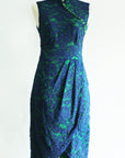 Signature Lace Cheongsam (Knee length) - Navy