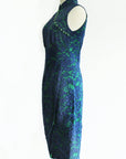 Signature Lace Cheongsam (Knee length) - Navy