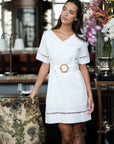 TMP x DOT Monogram Reversible Shift - White / Orange / Chambray