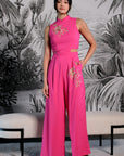 Drea Signature Jumpsuit - Cobalt / Fuchsia / Red (Pre-Order)