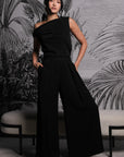 Asymmetrical Off-Shoulder Top - Forest Green / Fuchsia / Black (Pre-Order)