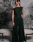 Palazzo Flare Pants - Forest Green / Fuchsia / Black (Pre-Order)
