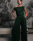Palazzo Flare Pants - Forest Green / Fuchsia / Black (Pre-Order)