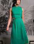 Signature Cut-Out Cheongsam - Emerald (Pre-Order)