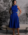 Signature Cut-Out Cheongsam - Cobalt (Pre-Order)