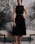 Signature Cut-Out Midi Jumpsuit - Black / Red